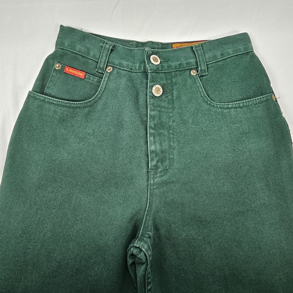Vintage Lawman 90s Y2K style high waist green jeans size 3 - Picture 14 of 16